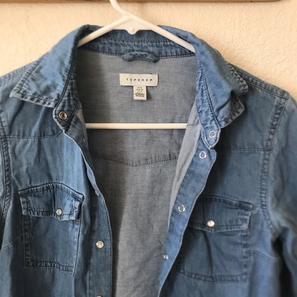TOPSHOP DENIM FLANNEL
